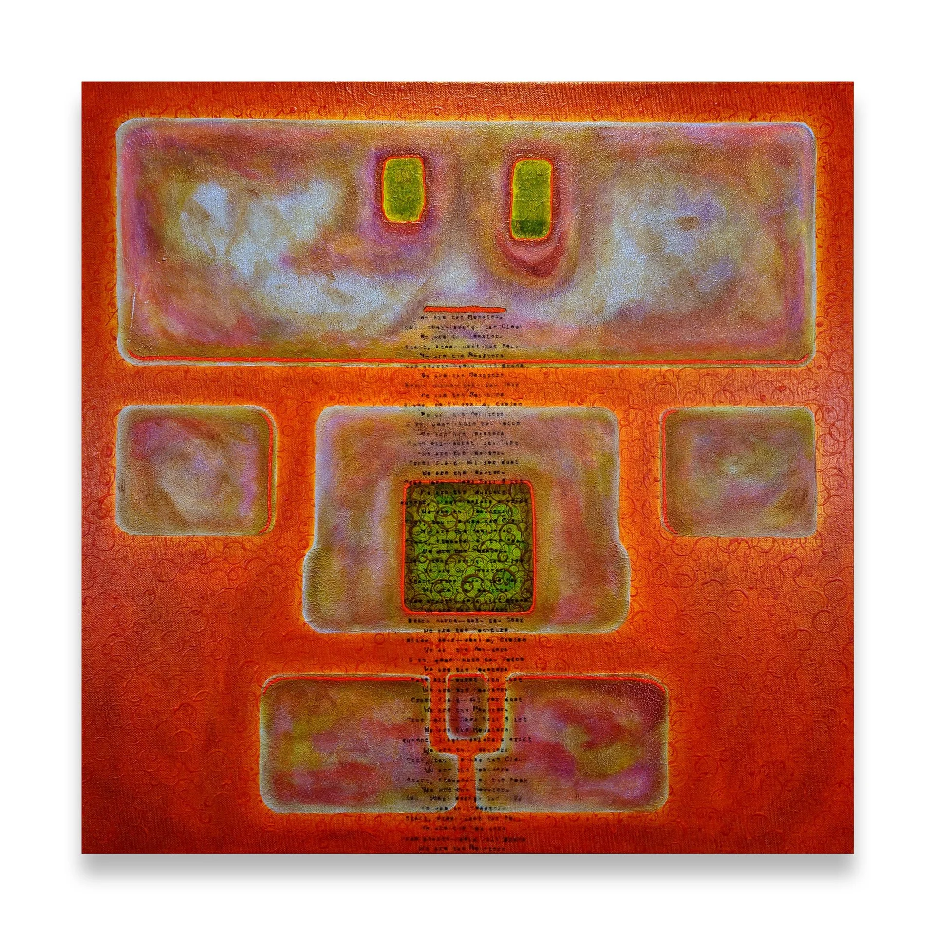 Righteous Pulled Taffy, 2025. Acrylic on canvas – 24 x 24 x 1.5 in.