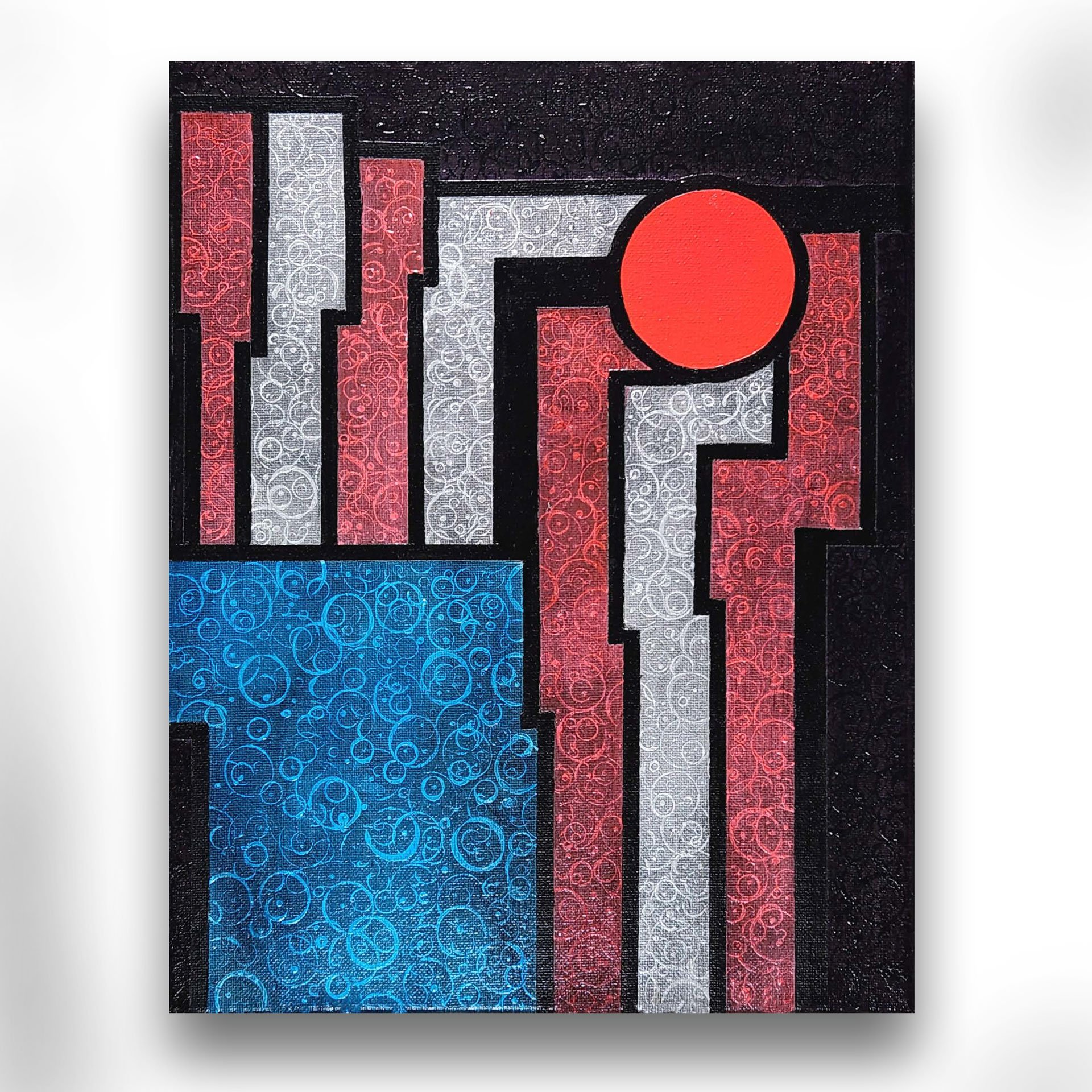 Untitled, 2024. Acrylic on canvas – 14 x 11 x 0.5 in. Private Collection. 