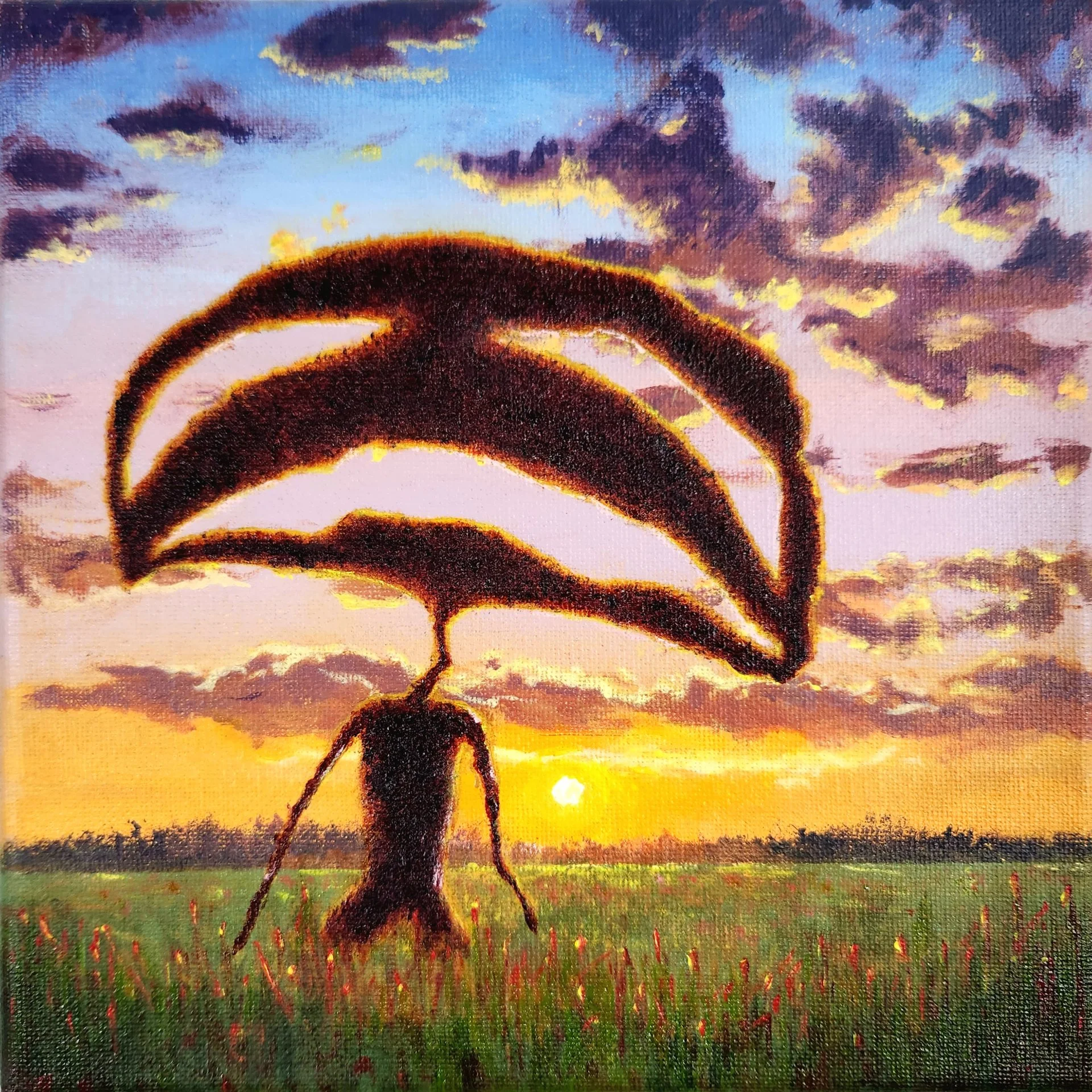 Untitled, 2024. Acrylic on canvas – 8 x 8 x 0.5 in. Private Collection. 