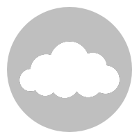 White cloud icon on black background