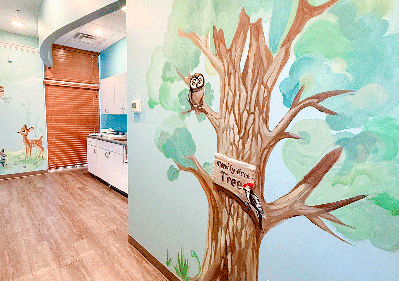 cavity free tree on the wall mural