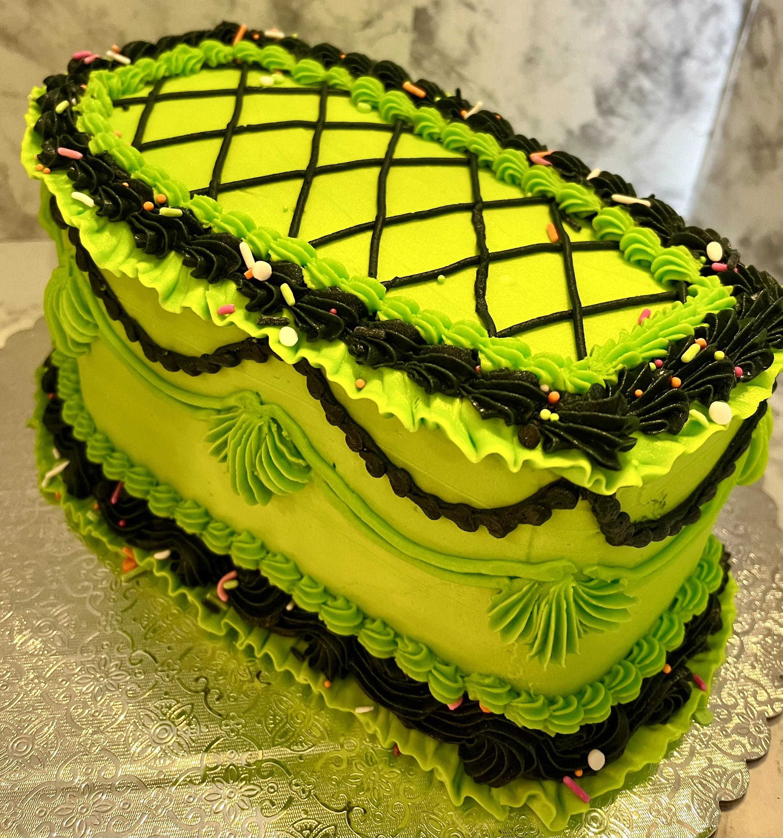 Vintage style coffin cake