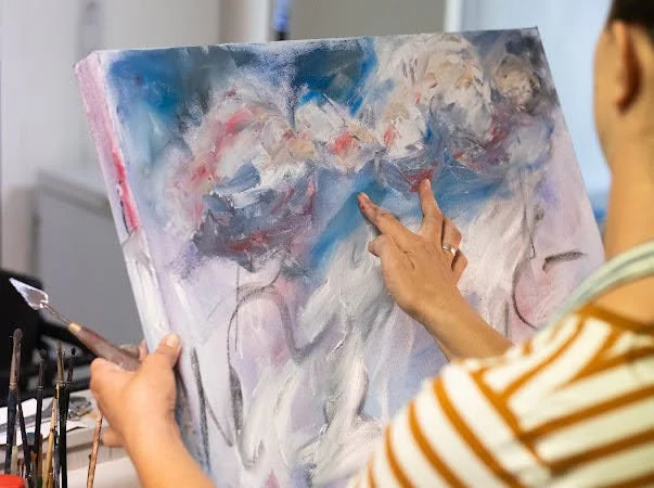 Gabrielle Sabri oil painter artist studio.JPG