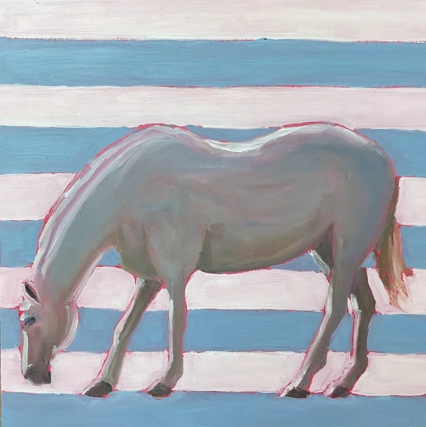 White horse with Blue Stripes.jpg