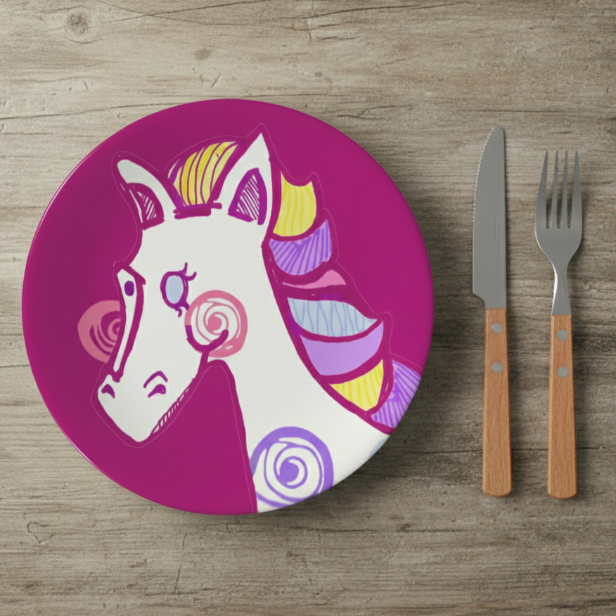 Quirky Unicorn Plate