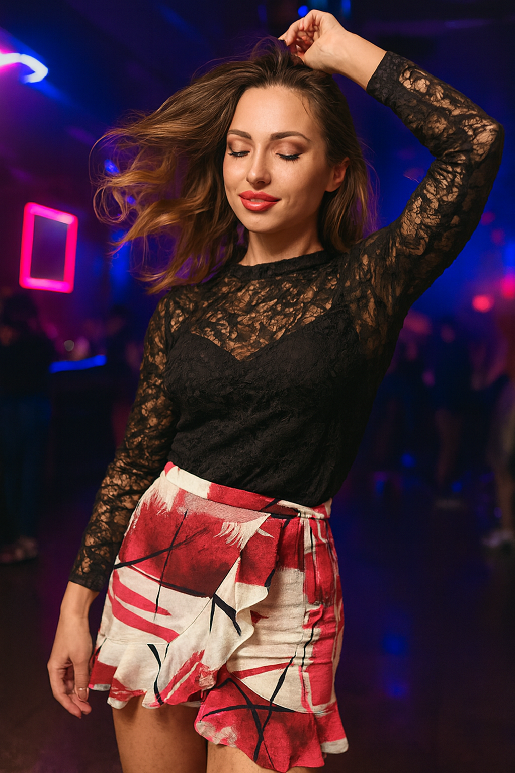 She Ain't No Devil Flounce Skirt