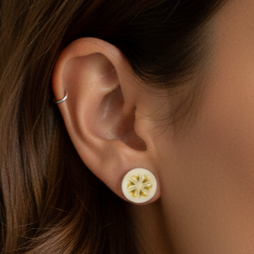 Vintage Botanical Stud Earrings