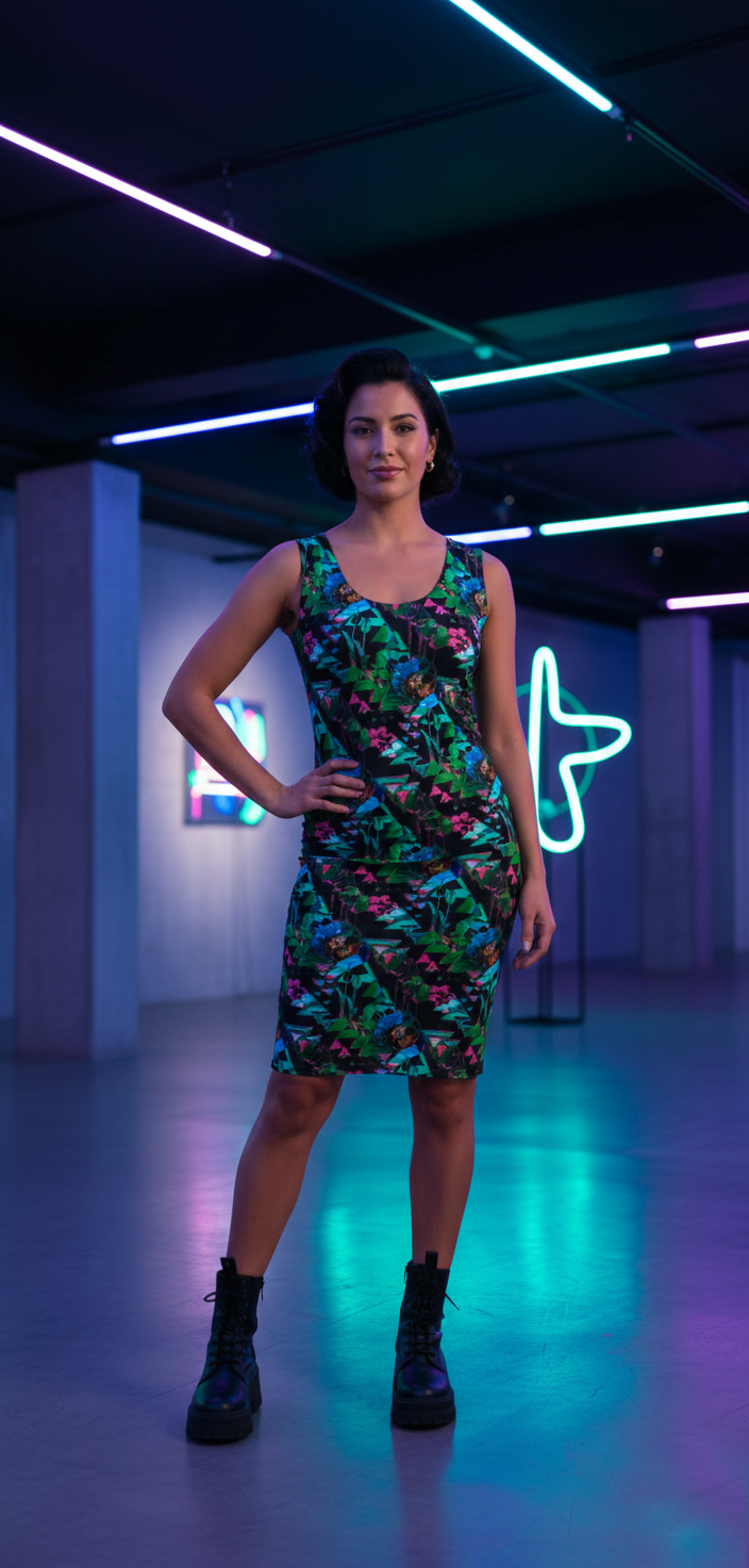 Psychedelic Glam Bodycon Dress