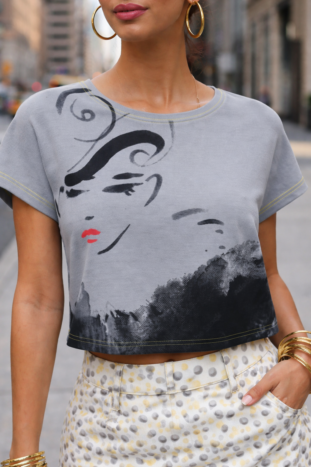 Noir Elegance Crop Top