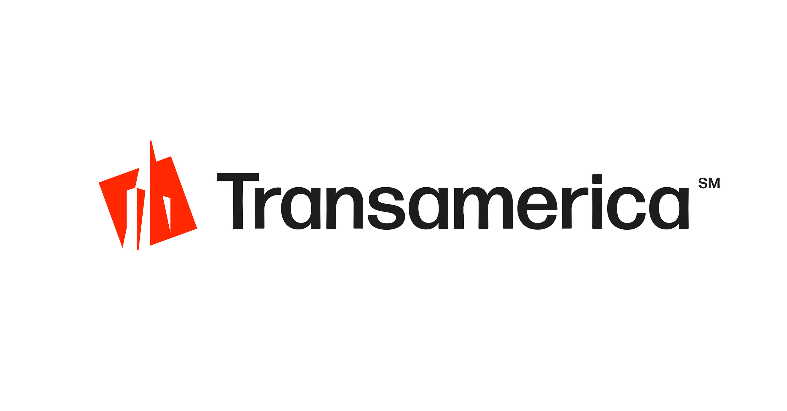 Transamerica logo with red geometric symbol and black text on a white background.