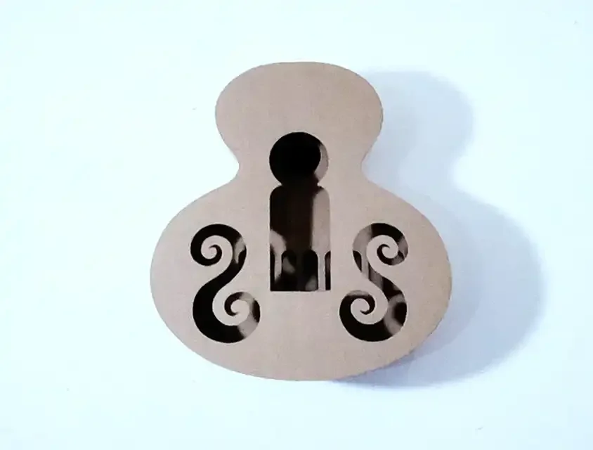 Hand made Romanesque cardboard Mandolin