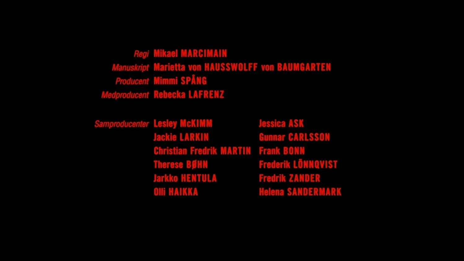 Call Girl end credits