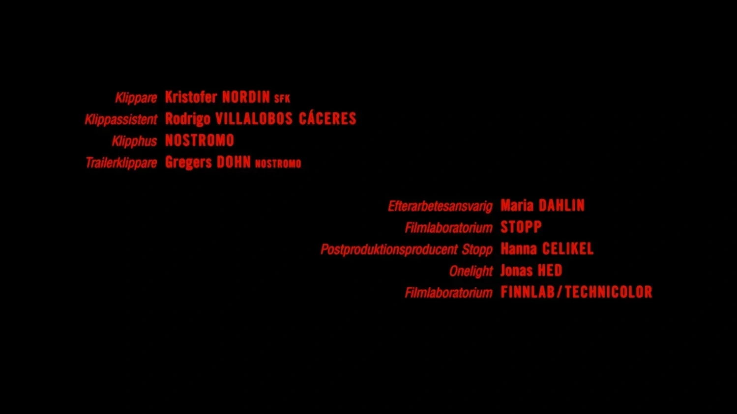 Call Girl end credits