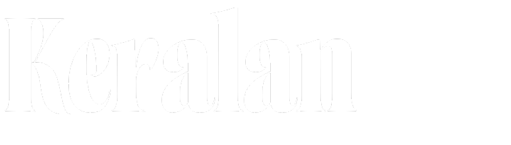Text reading 'Keralan' in large white font on a black background.