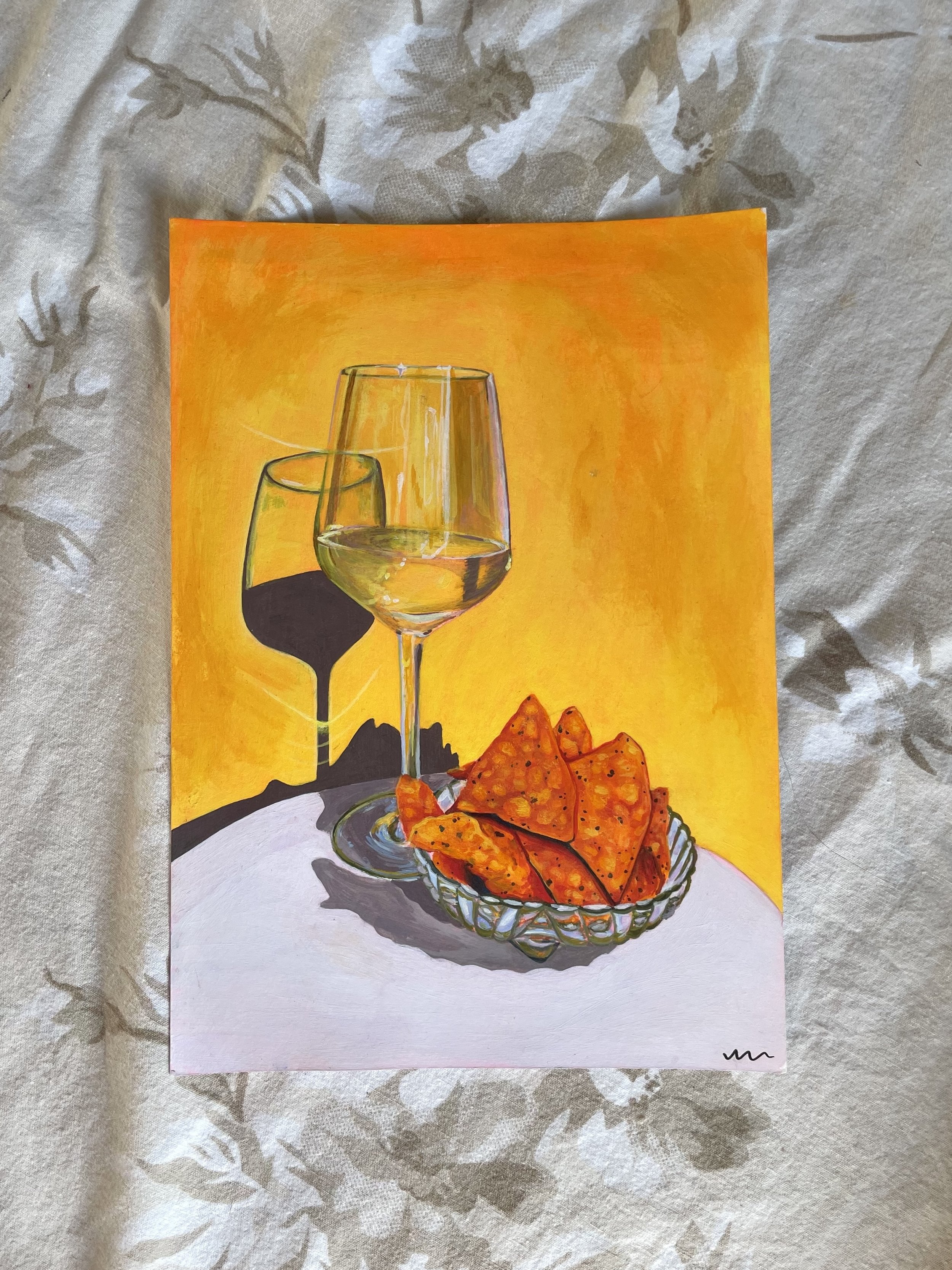 8 pm girl dinner - œuvre originale