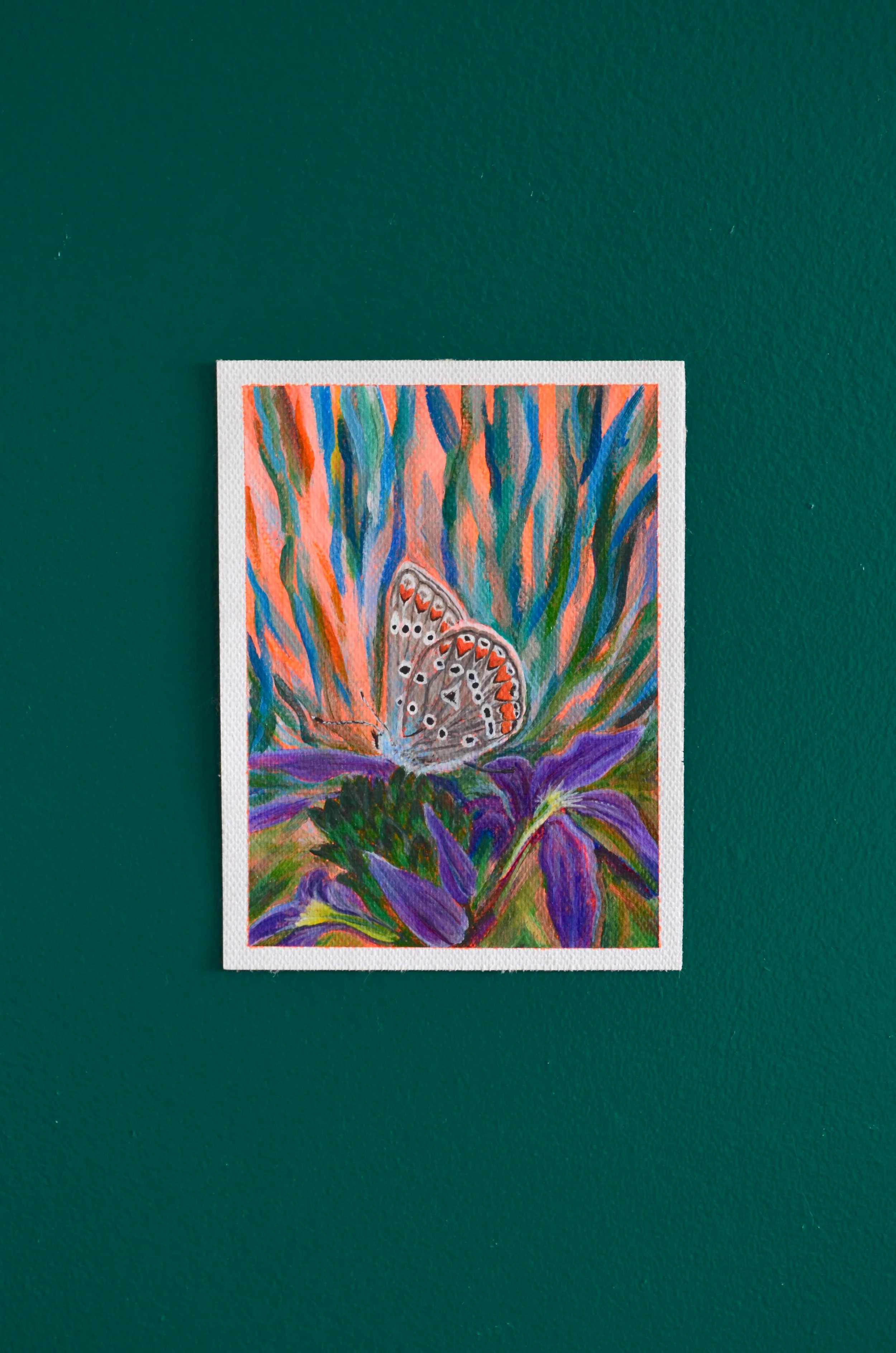 Papillon azuré - œuvre originale