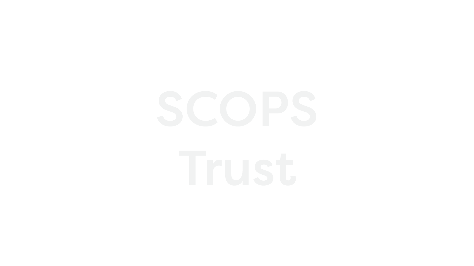 Black background with the words 'SCOPS Trust' in large gray font in the center.