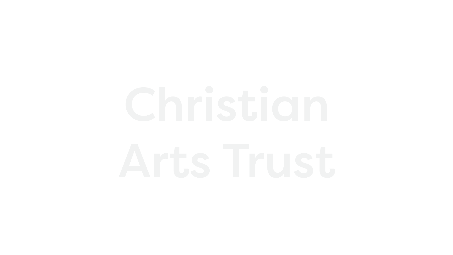 Black background with gray text reading, "Christian Arts Trust."