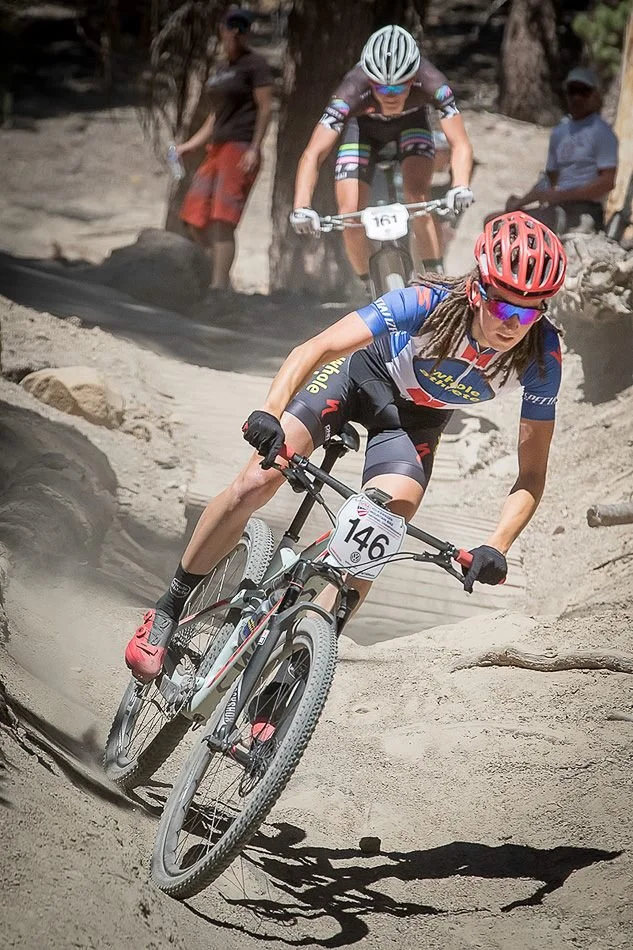 mountain biker racing in cross country national championship