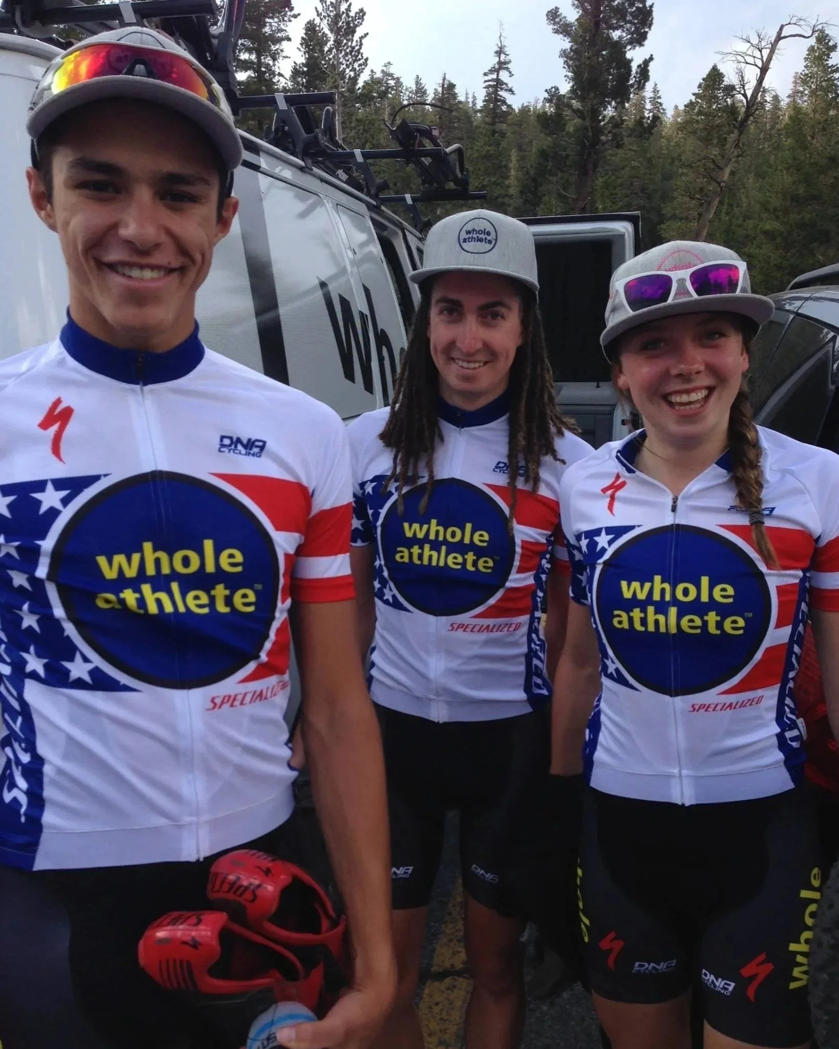 National Champions Cypress Gorry, Chris Blevins, and Haley Batten