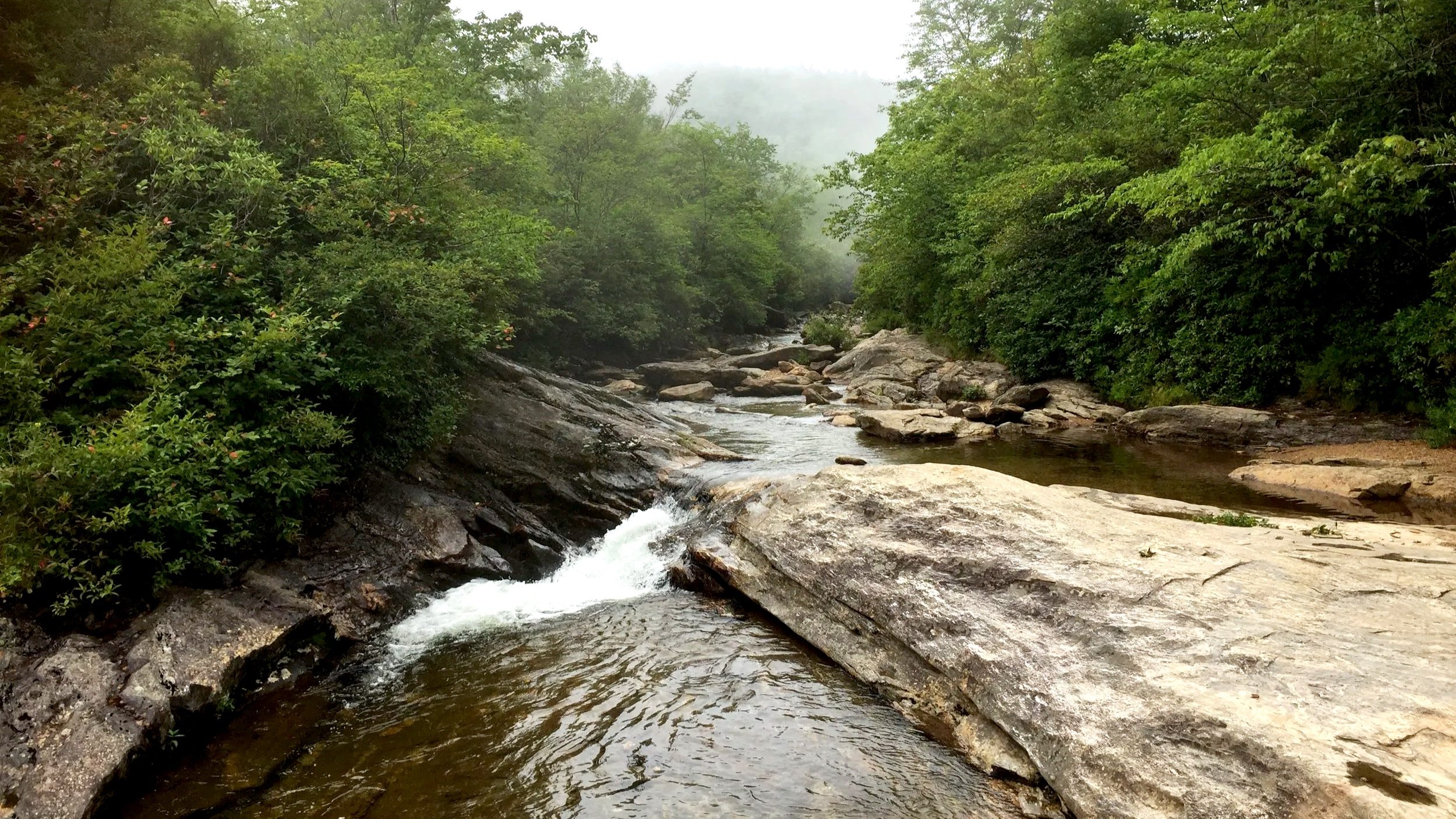 Stream and Waterfall near Asheville, NC. Signifying stability during turmoil and constant motion.