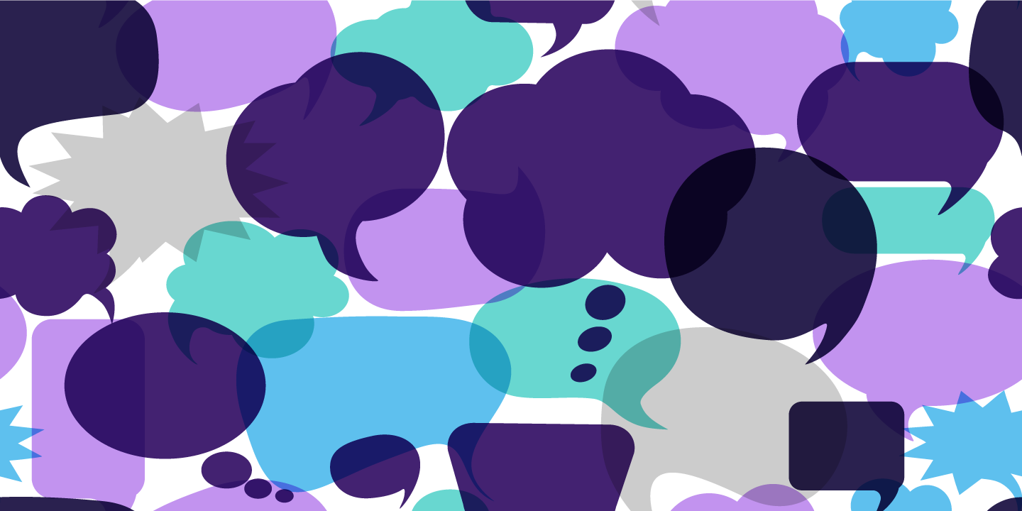 Speech bubble collage