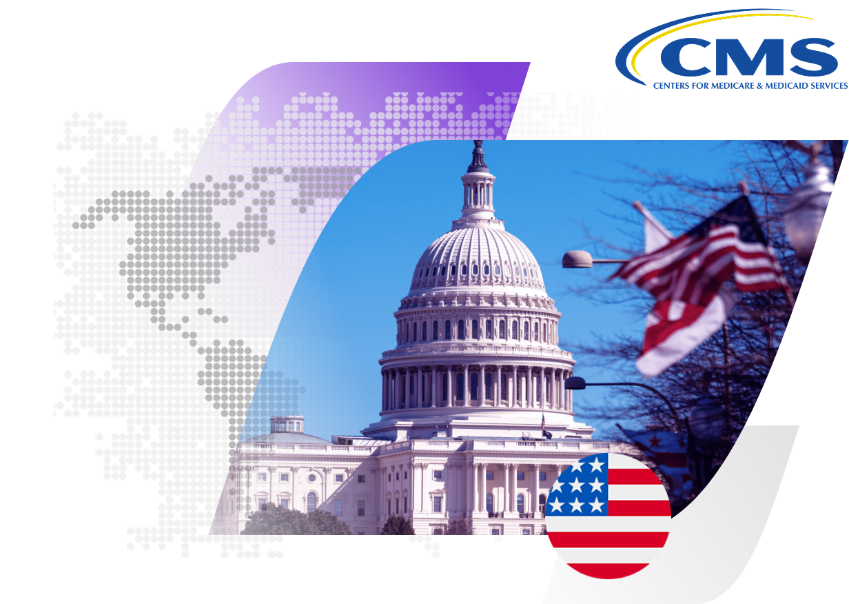 Case study image - capitol building and CMS logo