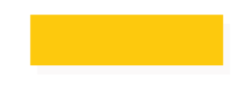 A yellow banner with a black stripe at the top, containing white text.