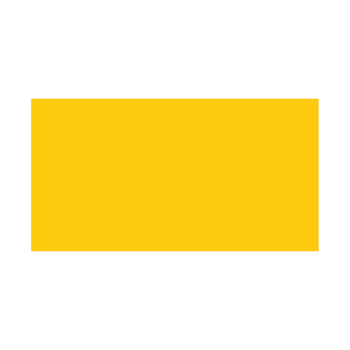 Yellow rectangular sticker with black text on white background that says 'CAUTION Beware Of Dog'.