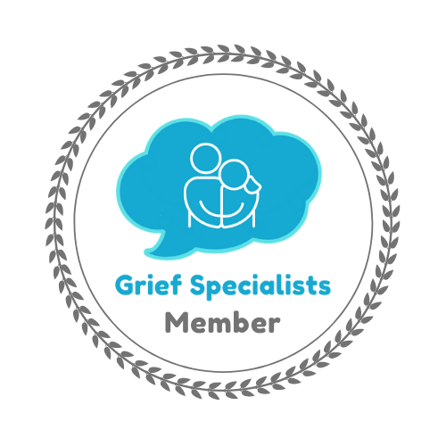 Badge indicating specialist experience in bereavement, grief, and loss counselling.