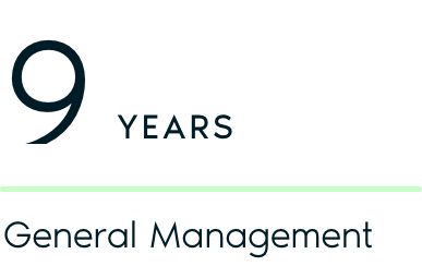 9 Years General Management