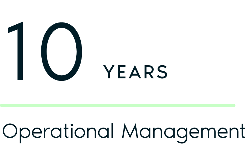 Celebrating 10 years of operational management.