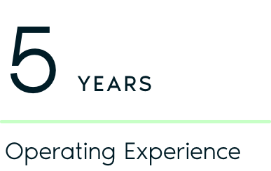 5 Years Operating Experience