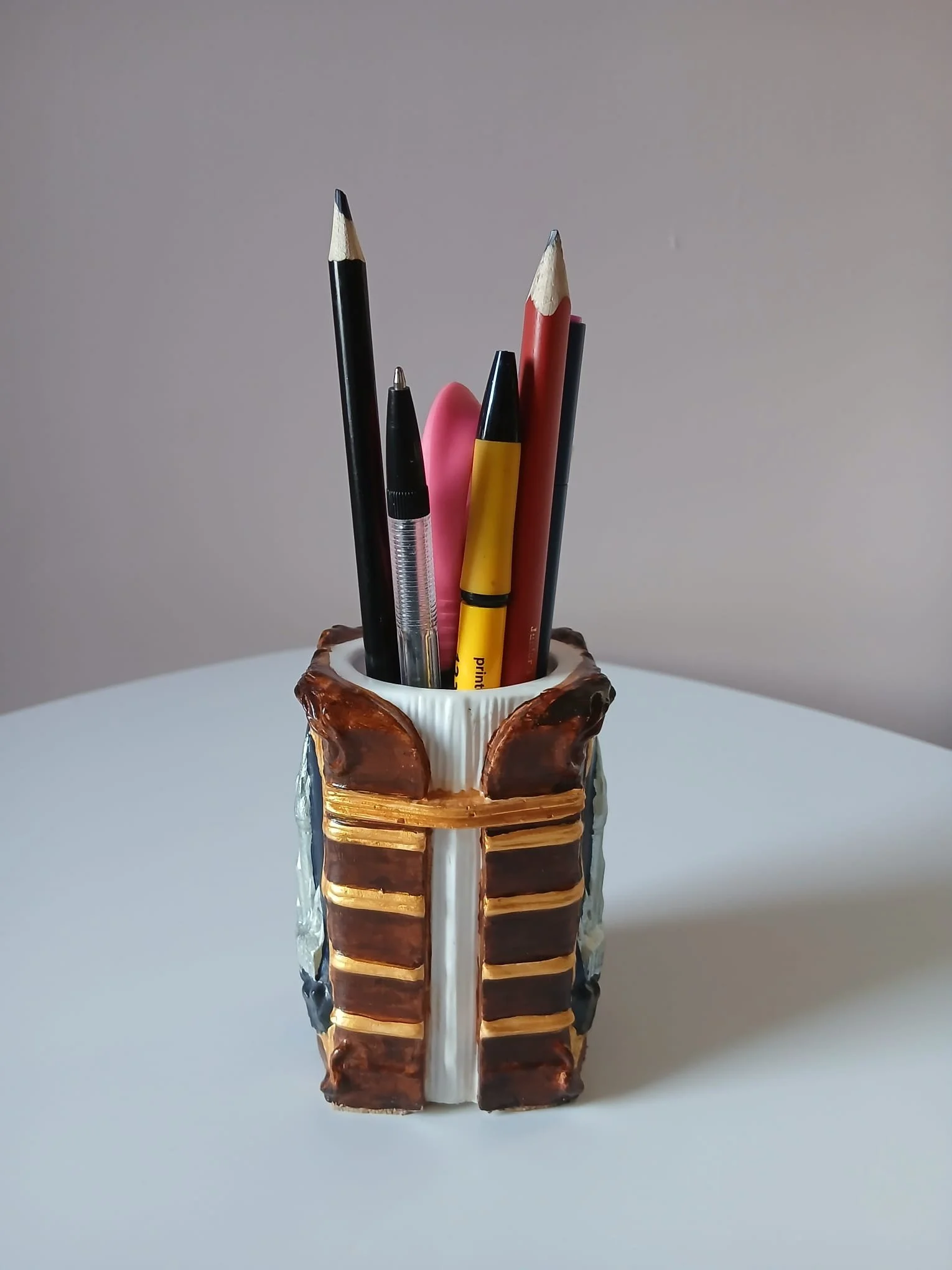 Wizard Pencil Holder - Side View with pencils.jpg