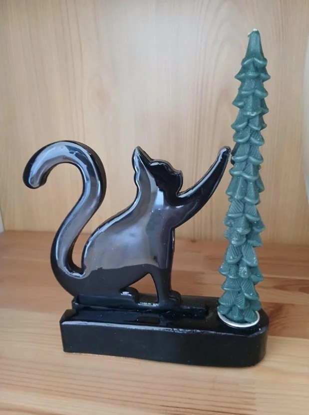 Black Cat Candle Holder