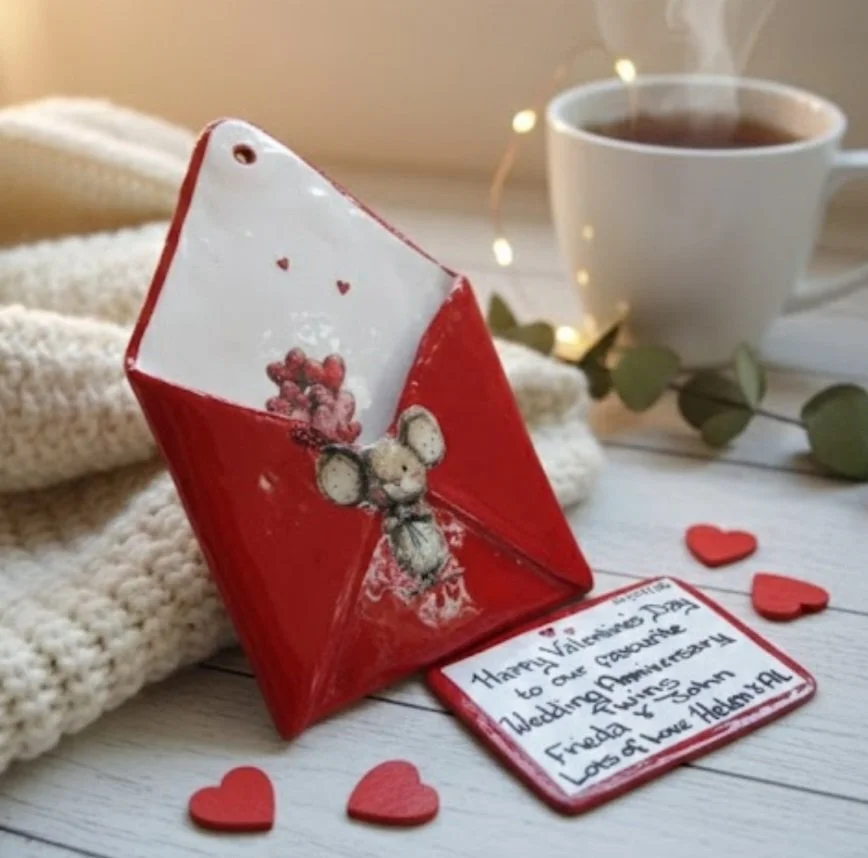 Personalised Clay Envelope & Letter Keepsake