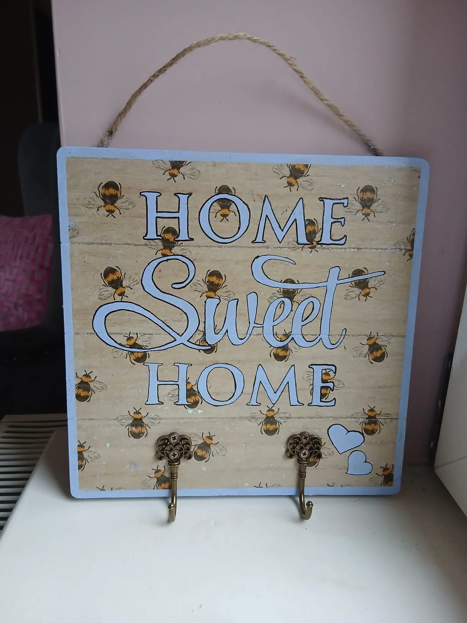 Blue Bee key holder - Front.jpeg