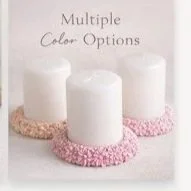 Handcrafted Floral Candle Base