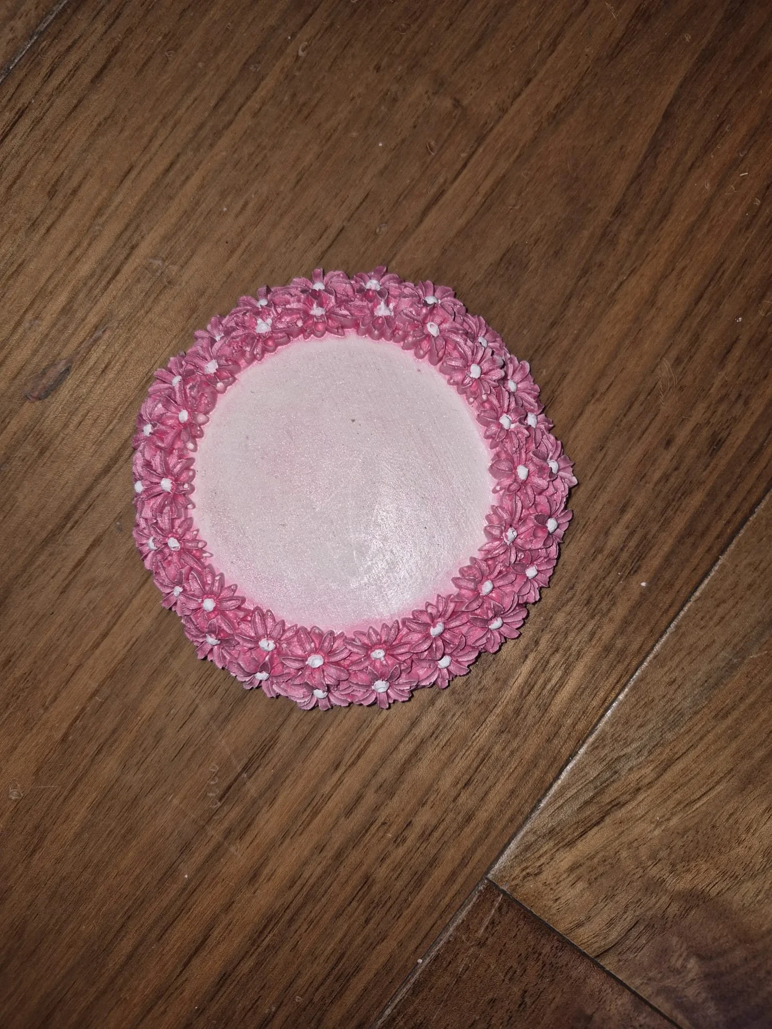Candle Base - Pink with white centers - without candle2.jpeg