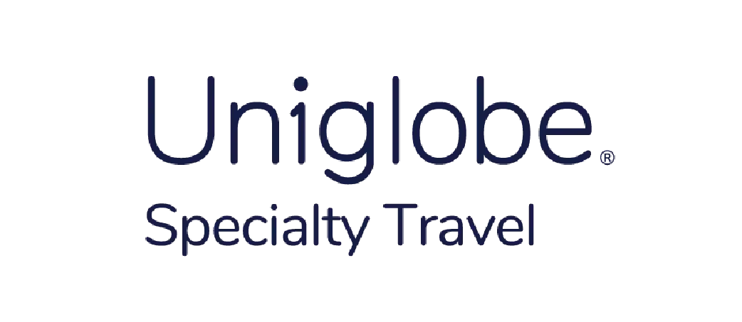 Text that reads 'Uniglob, Specialty Travel' with a white background