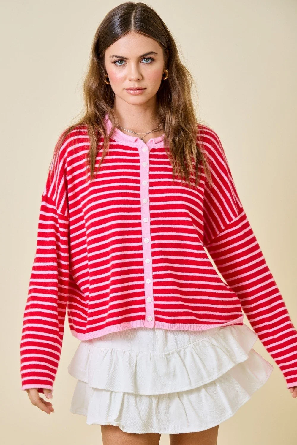 Love Stripe Cardigan