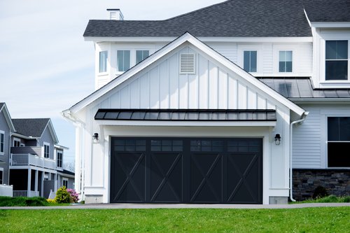 Haas American Tradition 9000 Series in Carbon Black on modern farmhouse