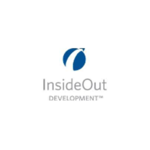 InsideOut Development logo with blue icon and gray text on white background