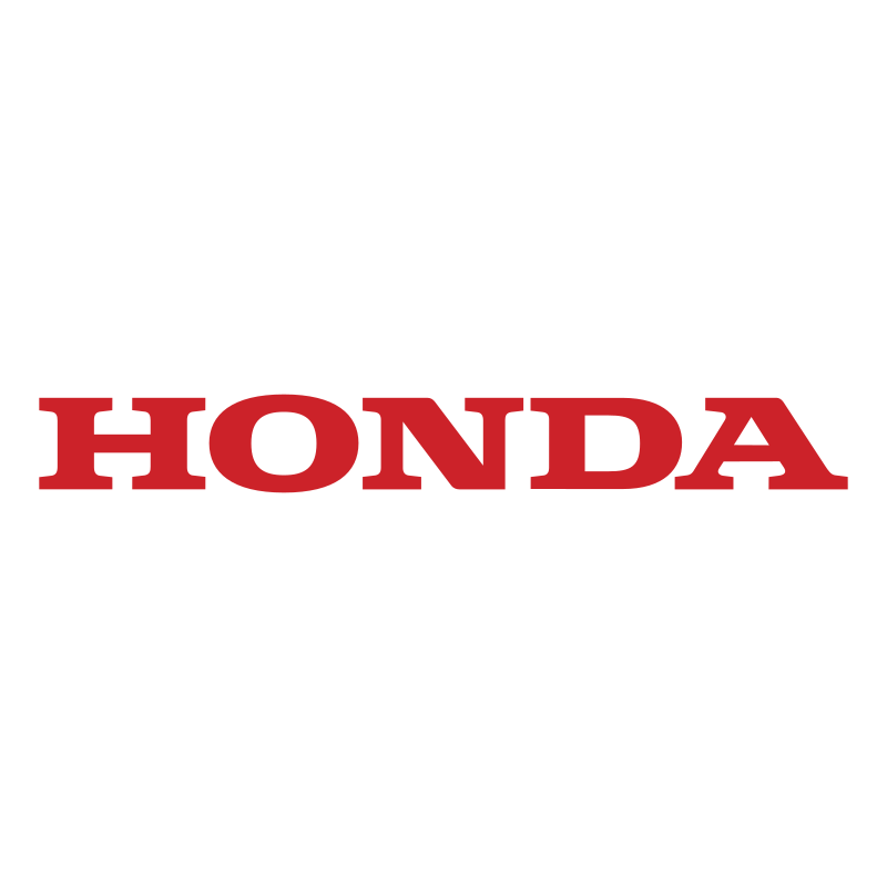 Red text spelling 'HONDA' centered on a white background.