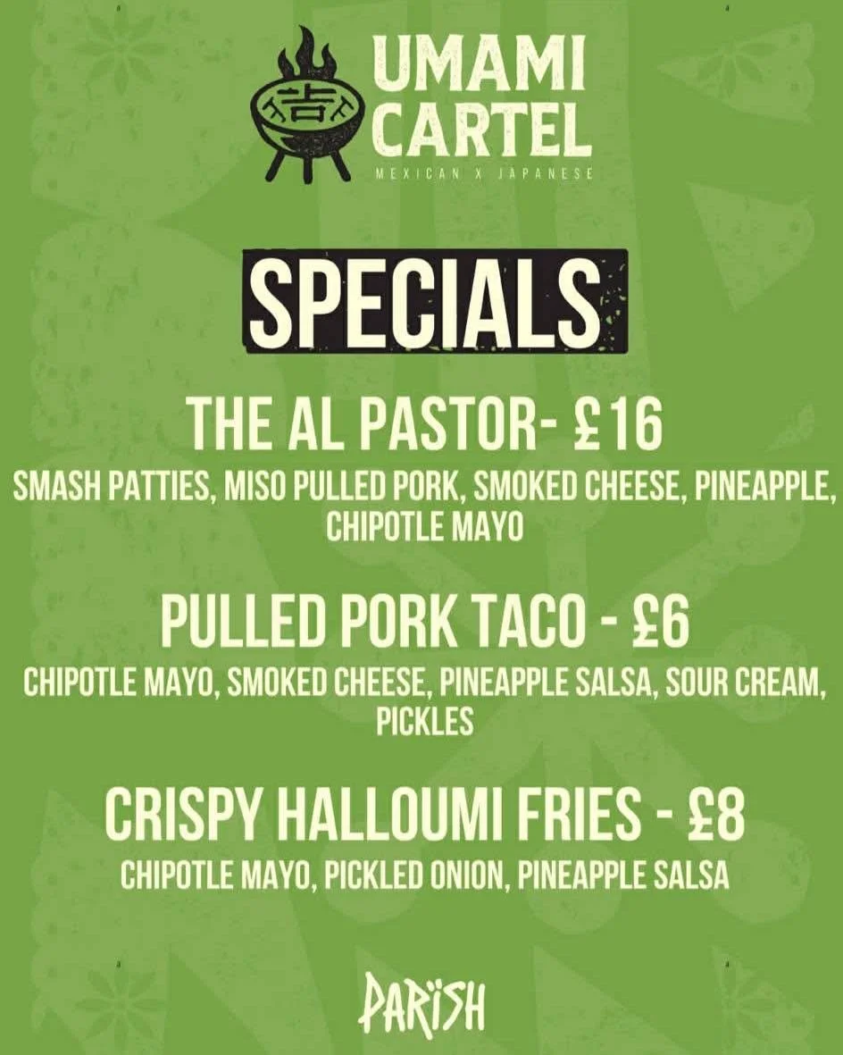 #tacos 🚨NEW SPECIALS ALERT🚨

3 new deeeeeelicious specials are dropping this Friday! 

Big flavours. Messy hands. Zero regrets 😋

These are just a taste of the incoming new menu so keep your eyes peeled! 👀

#umamicartel #mexican #japanese #tacos 