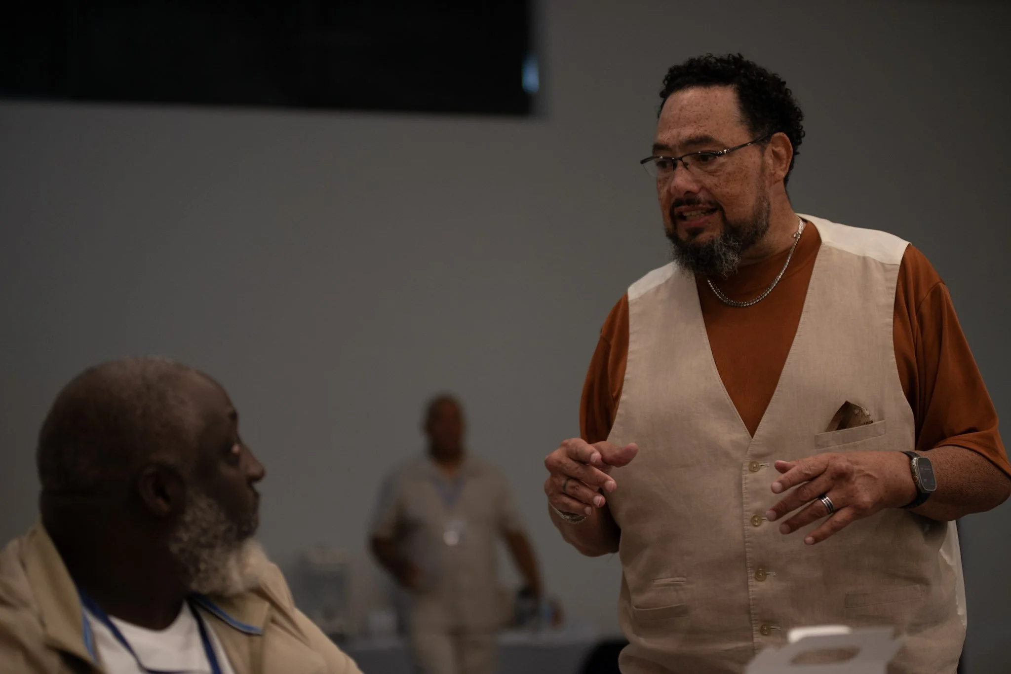 Couples connecting and laughing together during fellowship time at a Lead in Love marriage retreat