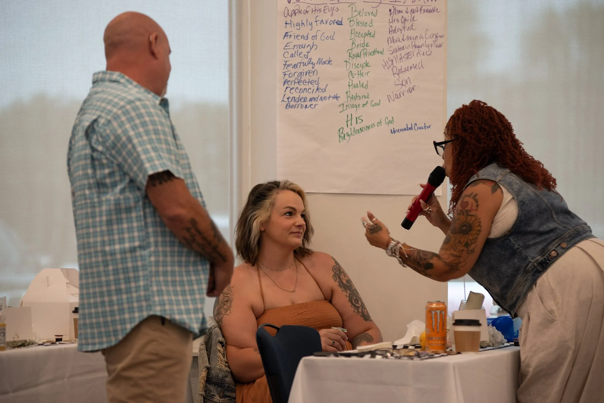 Interactive teaching moment during a Lead in Love marriage retreat focused on faith and connection