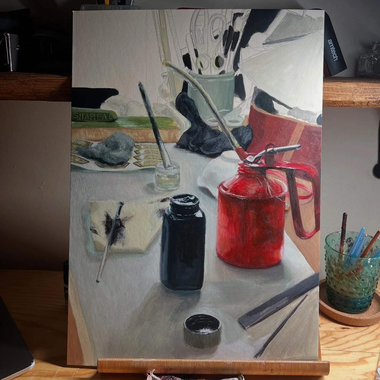 Painting 3 in the works &amp; bits in between 🤓🍊