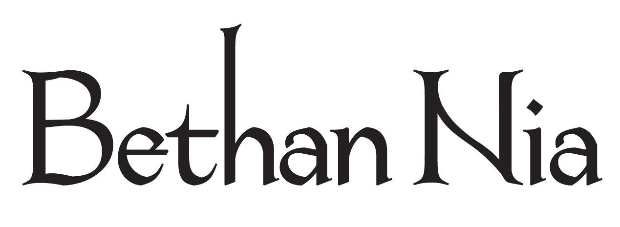 A logo with the name 'Bethan Nia' in black text on a transparent background.