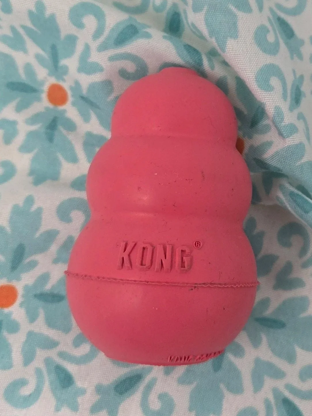 Ironstone Goldendoodles classic KONG rubber toy for puppy enrichment and mental stimulation.